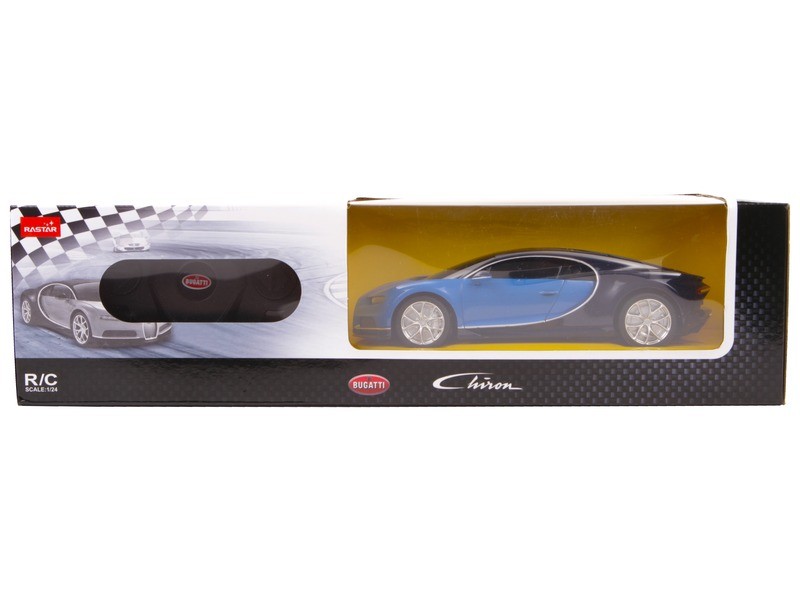 Bugatti Chiron távirányítós 1:24 - kék/fekete