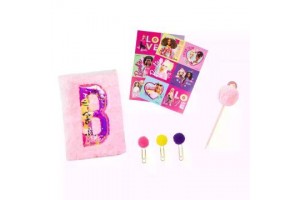 Barbie plüss borítású kreatív napló