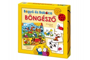 Bogyó és Babóca Böngésző társasjáték - doboz és kártyák