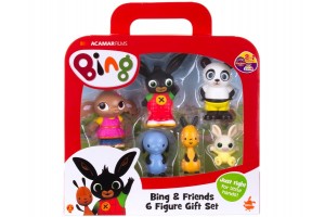 Bing és barátai — 6 db fogantyús figura dobozban