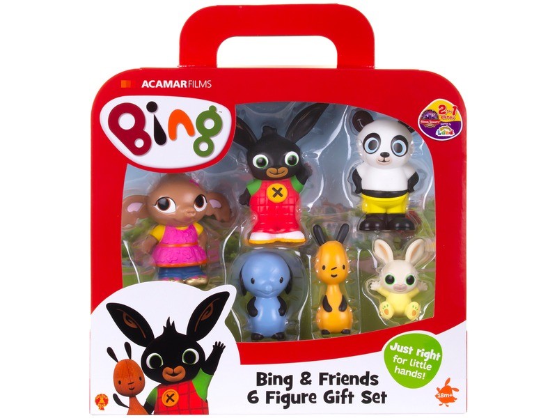 Bing és barátai — 6 db fogantyús figura dobozban