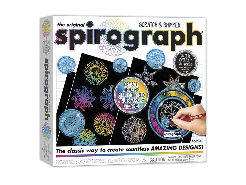 Spirográf Karc és Ragyogás készlet — színes képkarcok