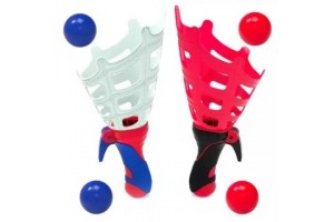 Póki mintás tölcséres elkapós játék — kilövők és labdák