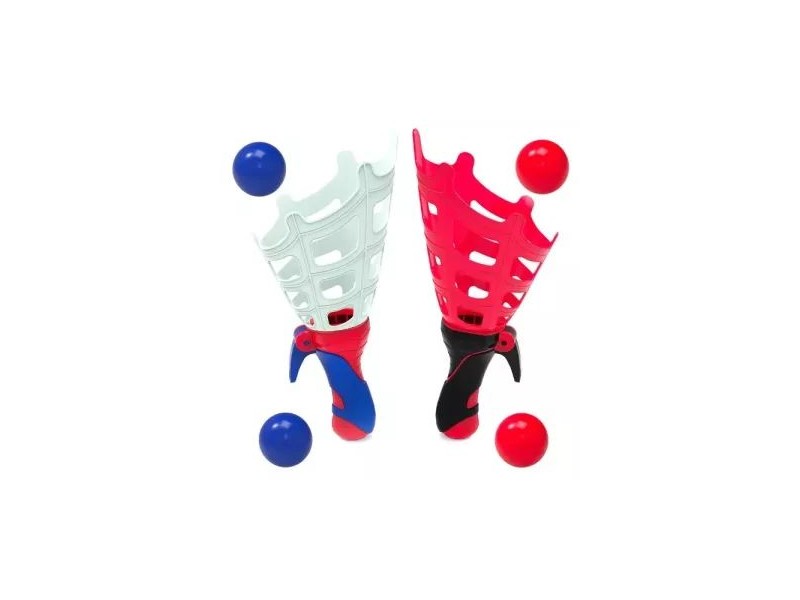 Póki mintás tölcséres elkapós játék — kilövők és labdák