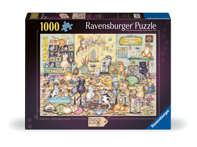 Puzzle 1000 db - Bolondos macskák ünnepe