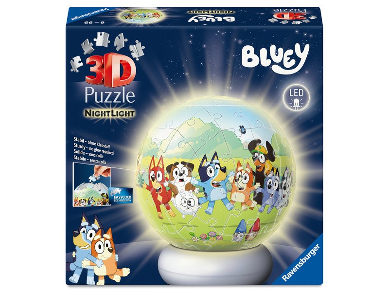 Puzzle 3D 72 db - Bluey éjjeli fény