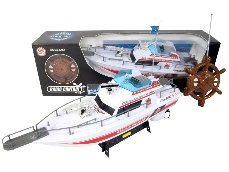 Távirányítós tűzoltó motorcsónak 44 cm