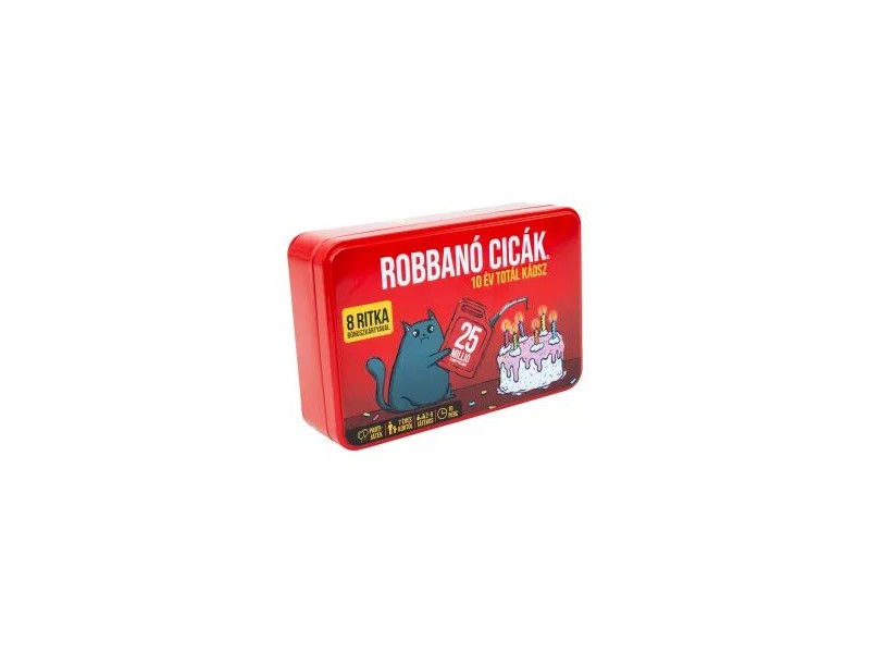 Robbanó cicák – 10 éves jubileumi társasjáték, fém doboz