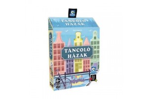 Táncoló házak társasjáték — doboz és kártyák