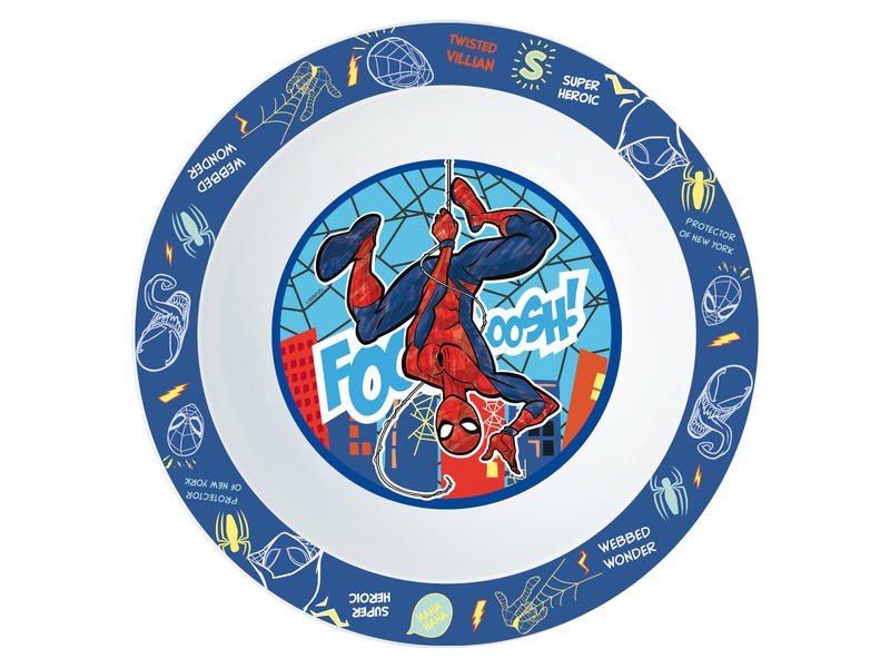 Műanyag Pókember mélytányér