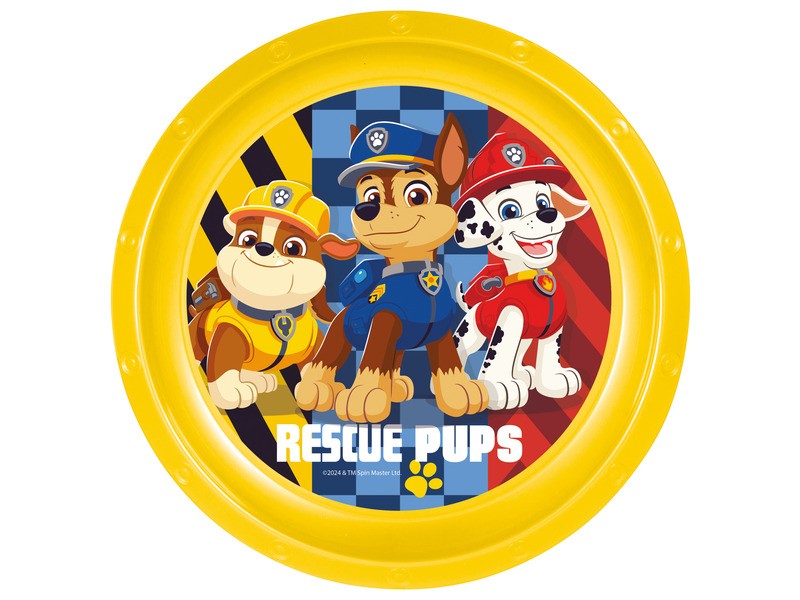 Műanyag Mancs Őrjárat lapostányér - gyerek