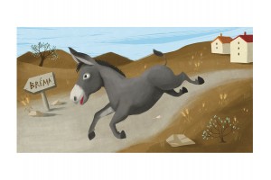 Diafilm: A brémai muzsikusok — Horváth Ildi illusztráció