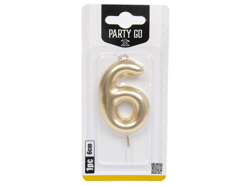 Arany 6 cm-es számgyertya (6)