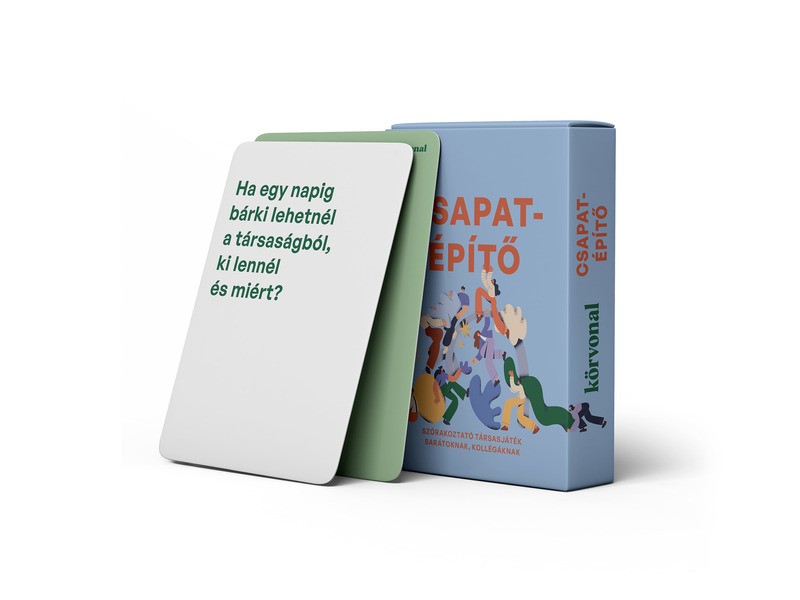 Körvonal csapatépítő kártyajáték doboz