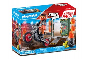 Playmobil kaszkadőr motorral és tüzes karikával