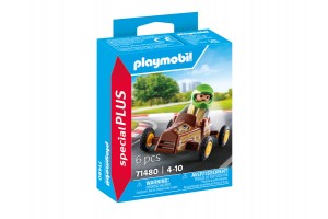 Playmobil kisfiú gokarttal figura és gokart
