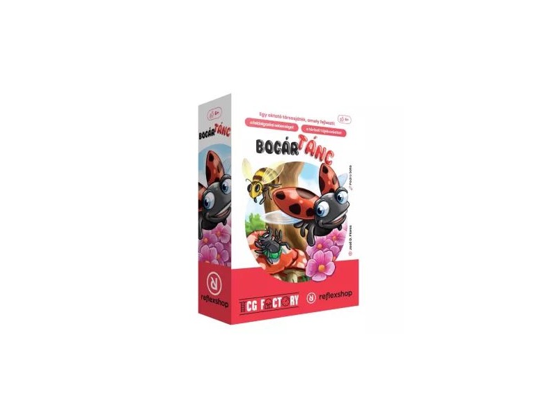 Bogártánc társasjáték – színes kártyák és bogárjelölők