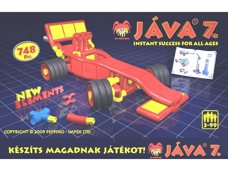 Jáva 7 építőjáték — 748 elemes készlet