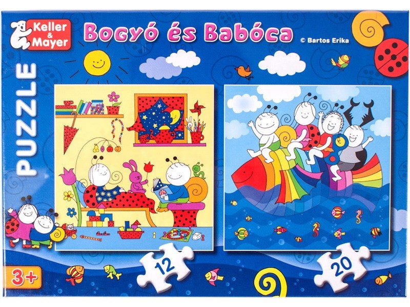 Bogyó és Babóca Szivárványhal puzzle (12 és 20 db)