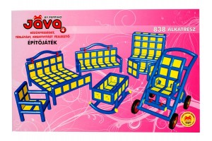 Jáva 4 építőjáték — 838 kék és sárga elem
