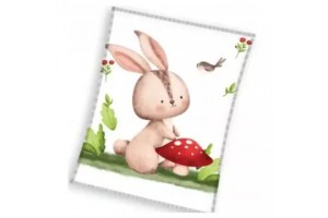 Nyuszi mintás puha pléd 110x140 cm