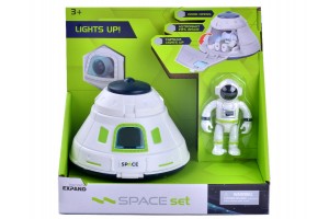 Űrhajó visszatérő kabin és űrhajós figura