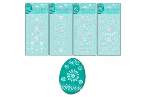 Húsvéti tojás matricák - fehér, többféle