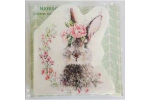 Nyuszi mintás formaszalvéta (12 db)