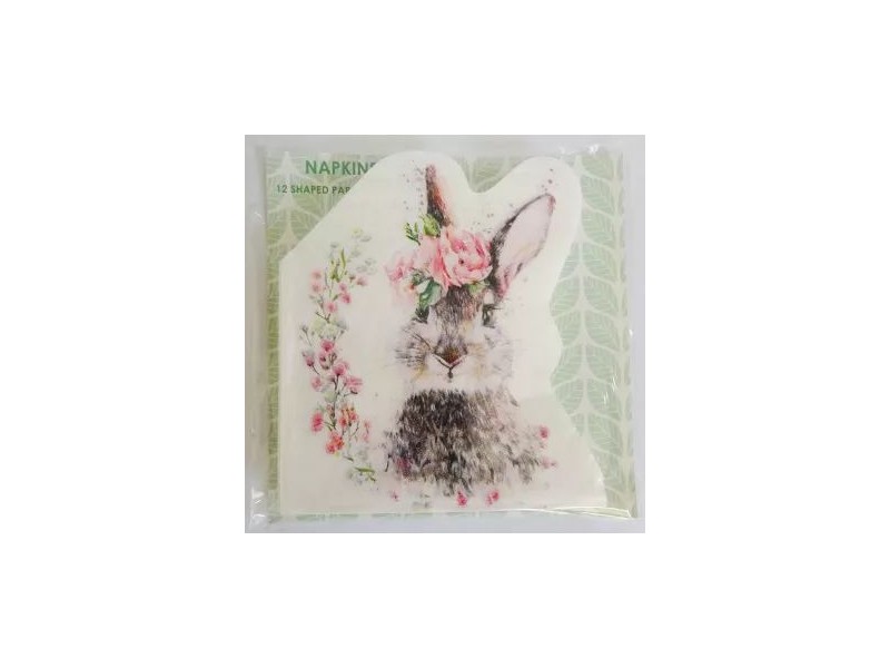 Nyuszi mintás formaszalvéta (12 db)