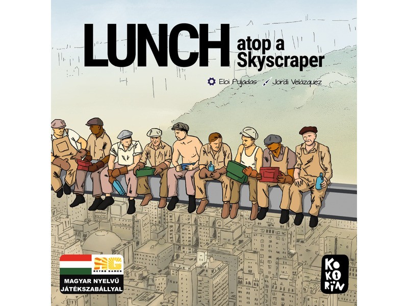 Ebéd a felhőkarcoló tetején társasjáték borító