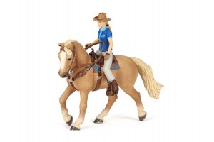 Papo: Vadló lovassal figura – részletgazdag játék
