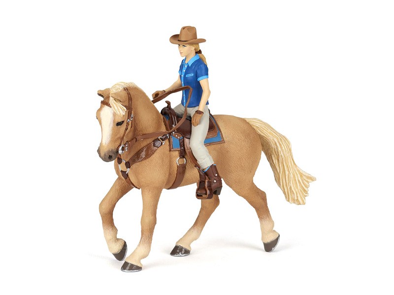 Papo: Vadló lovassal figura – részletgazdag játék