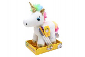 Crayola kiszínezhető plüss unikornis, 3 kimosható filctollal