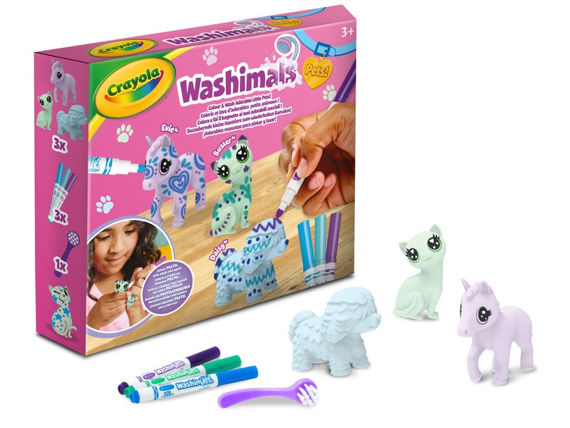 Crayola Washimals pasztell állatkák – Buster, Evie, Daisy