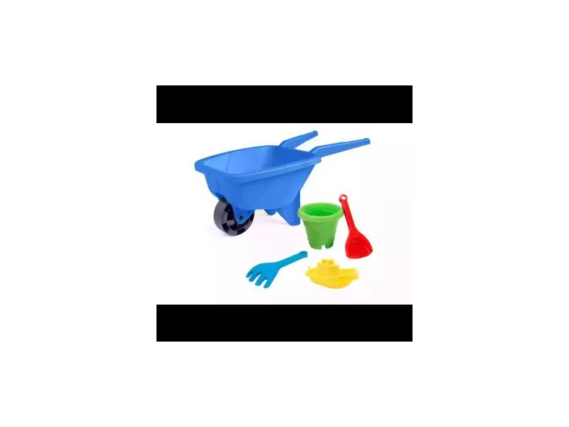 Wader kék talicska homokozó készlettel