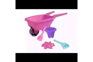 Wader rózsaszín talicska homokozó készlet