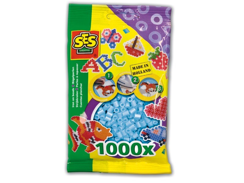 SES vasalható gyöngy világoskék 1000 db