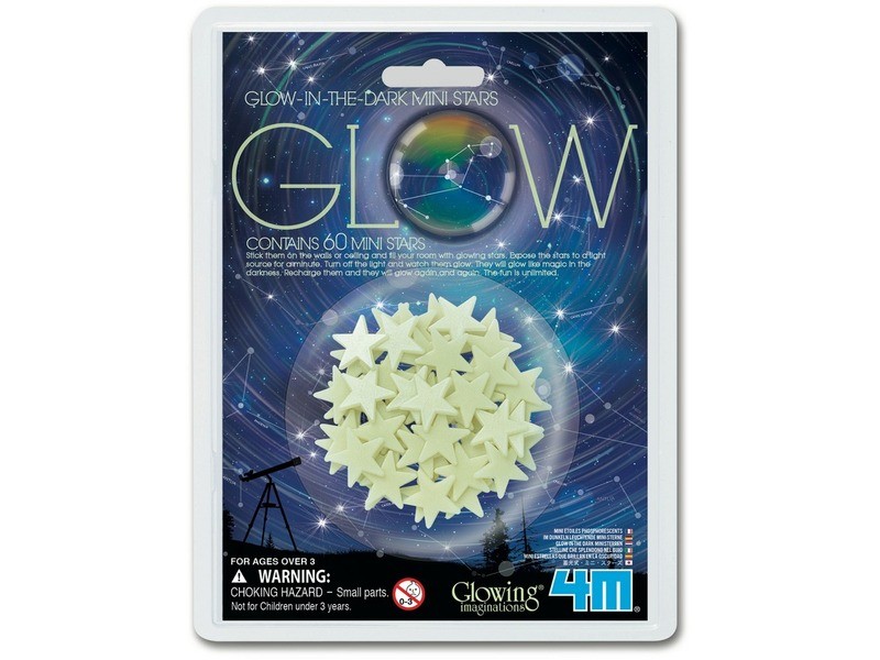 4M sötétben világító mini csillag készlet
