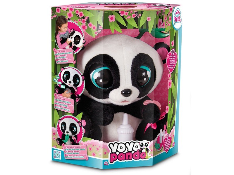 Yoyo panda interaktív plüssfigura 40 cm