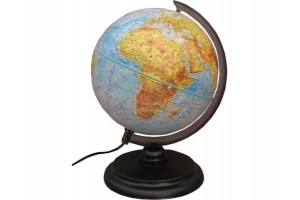 Világító duo földgömb 25 cm — domborzati és politikai nézet