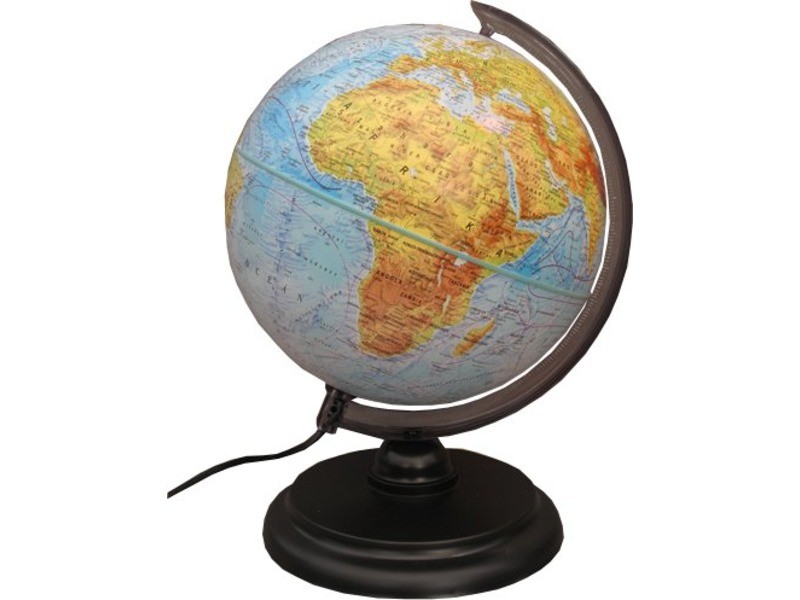 Világító duo földgömb 25 cm — domborzati és politikai nézet