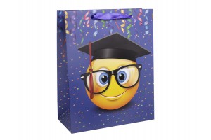 Papírtasak Ballagós emoji 18x23 cm