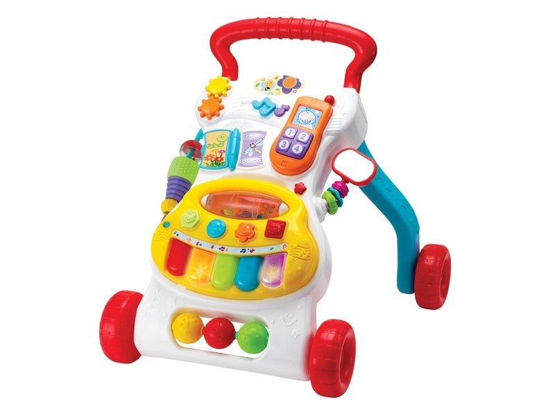Zenélő bébi járássegítő - zongora és tanuló telefon