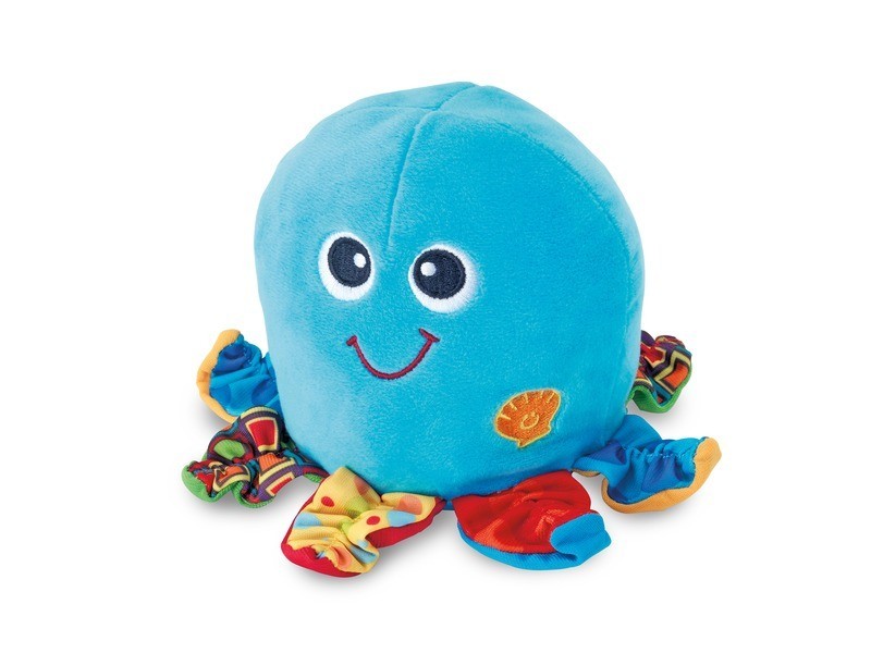 Zenélő-táncoló plüss polip – színes csápok