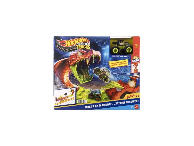 Hot Wheels Monster Trucks Kígyómarás pályaszett – Bone Shaker