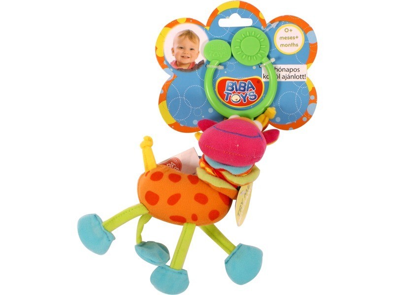 Textil zizegő zsiráf bébijáték JF033