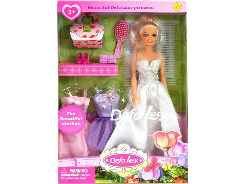 Defa Lucy hercegnő baba 30 cm - három ruhával
