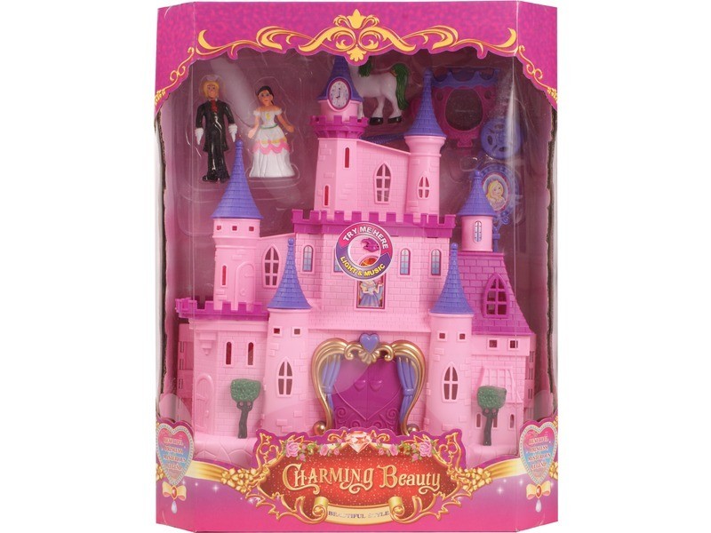 Zenélő rózsaszín játékkastély 613080212