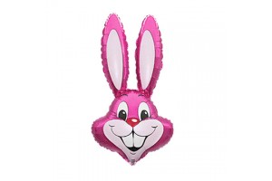 Pink nyuszi fólia lufi, 36 cm