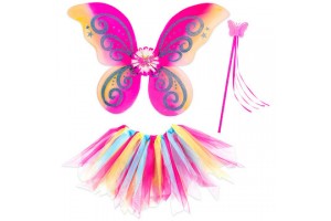 Fantáziatündér szett: szoknya, szárny, pálca